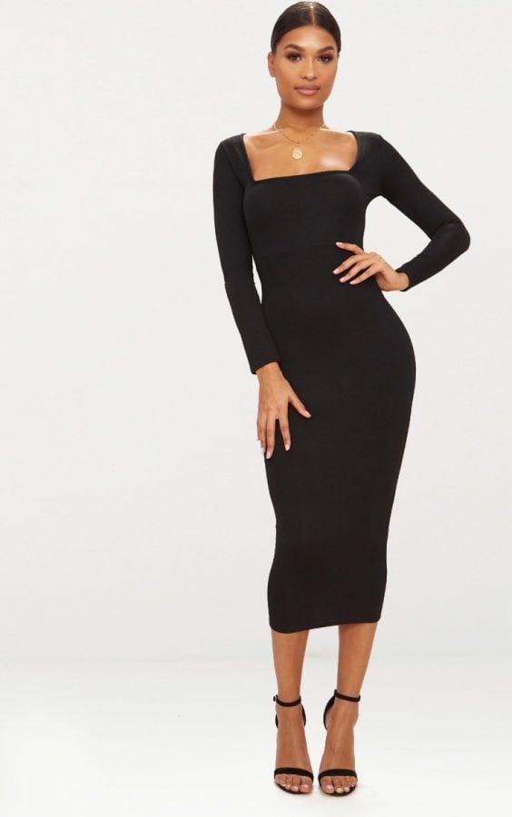 Black Dress Medium Length