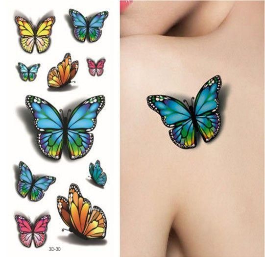 Tatoo colored butterflies