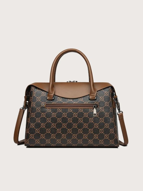 Embellished top handle bag