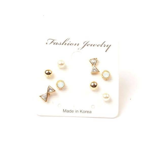 Korean earrings total 4 pairs