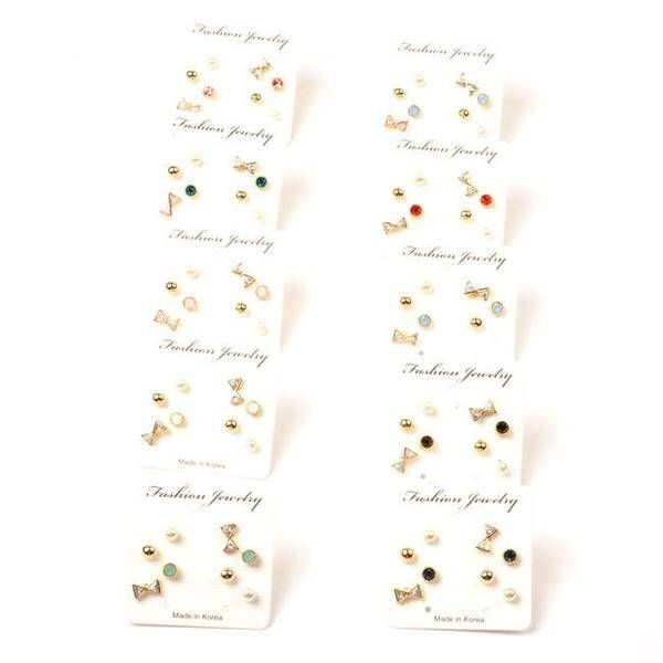 Korean earrings total 4 pairs