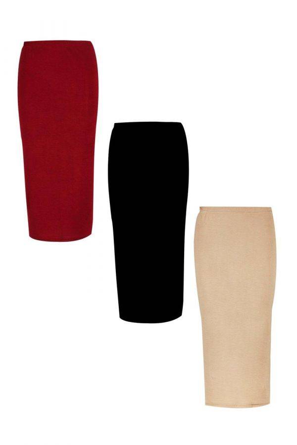Medium-length tight skirt
