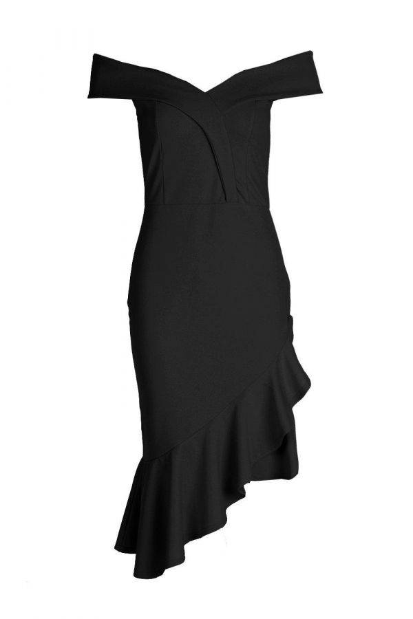 Black dress Medium length with a distinctive story Boho