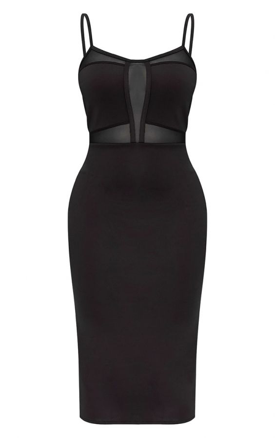 Cami Black Dress Medium Length