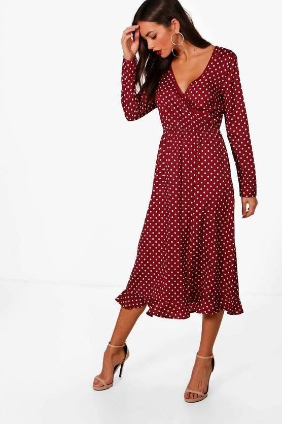 Dress yellow dotted