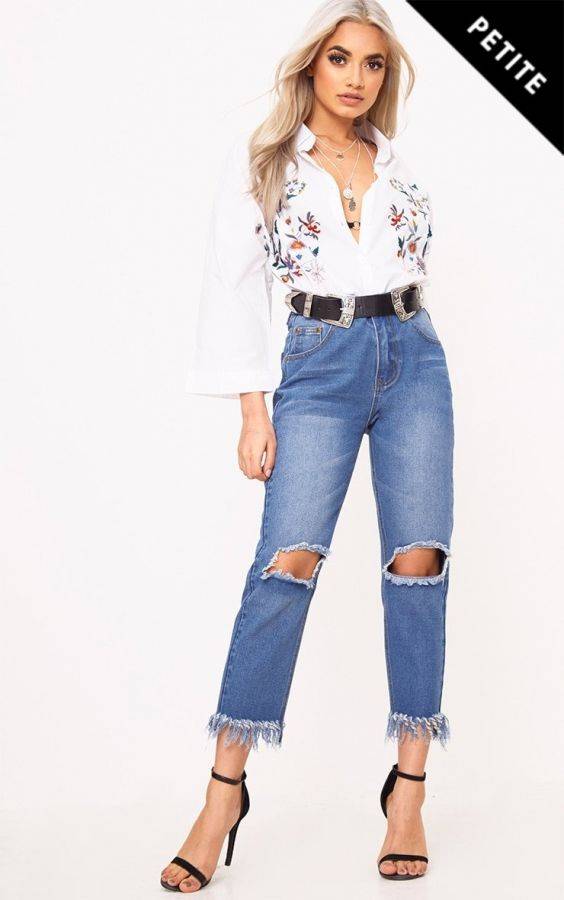Black trousers with high waist