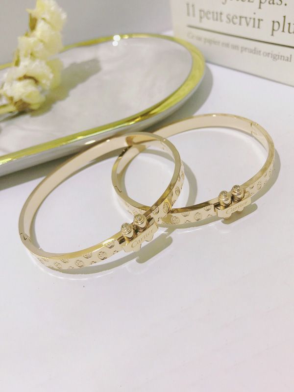 Cartier gold logo bracelet