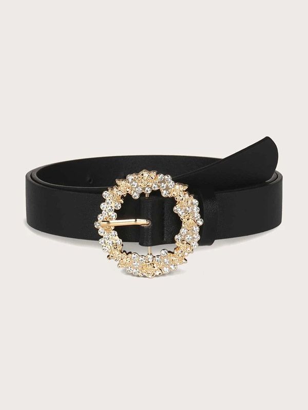 Roses and round crystal belt