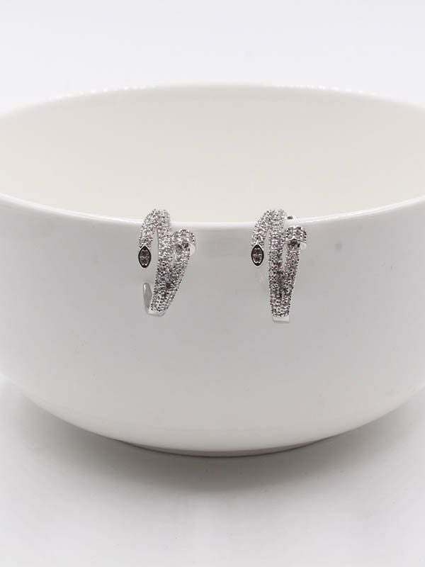 Cartier cubic zirconia stud earrings