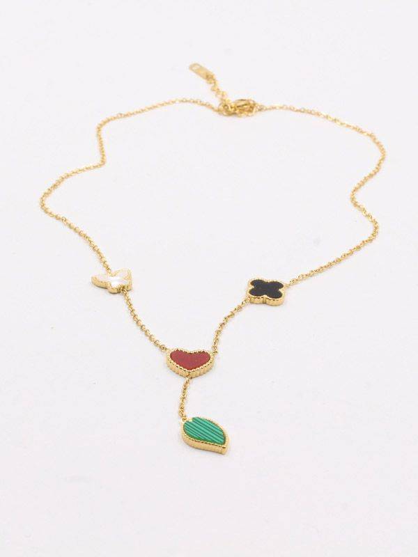 Van Cleef Colorful Clamshell Necklace