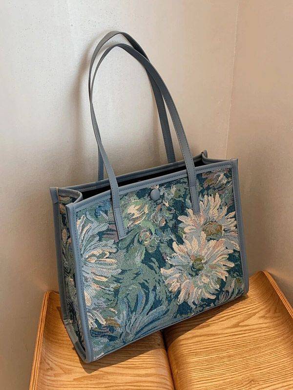 Sky blue handbag and shoulder