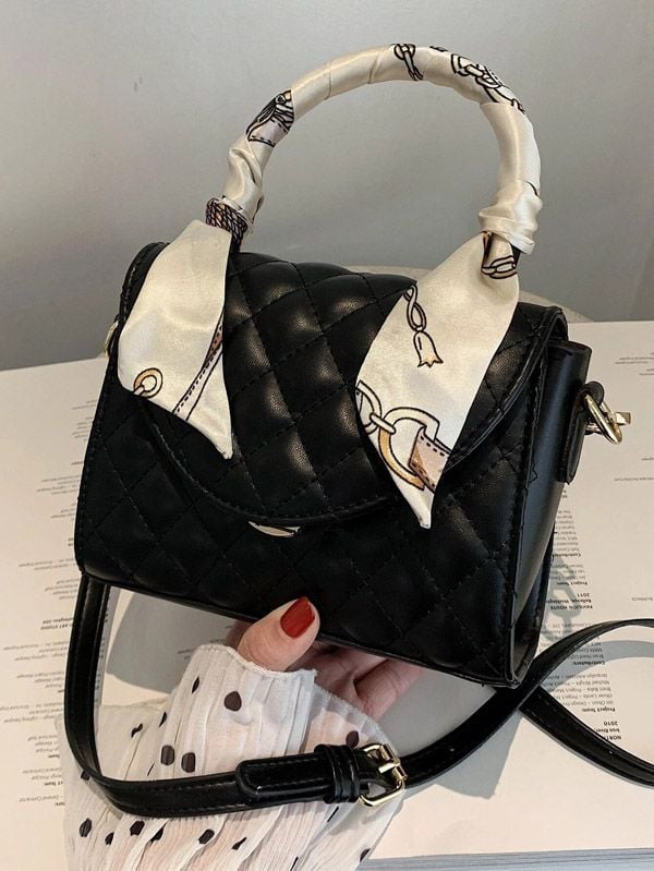 Leather middle bag for women