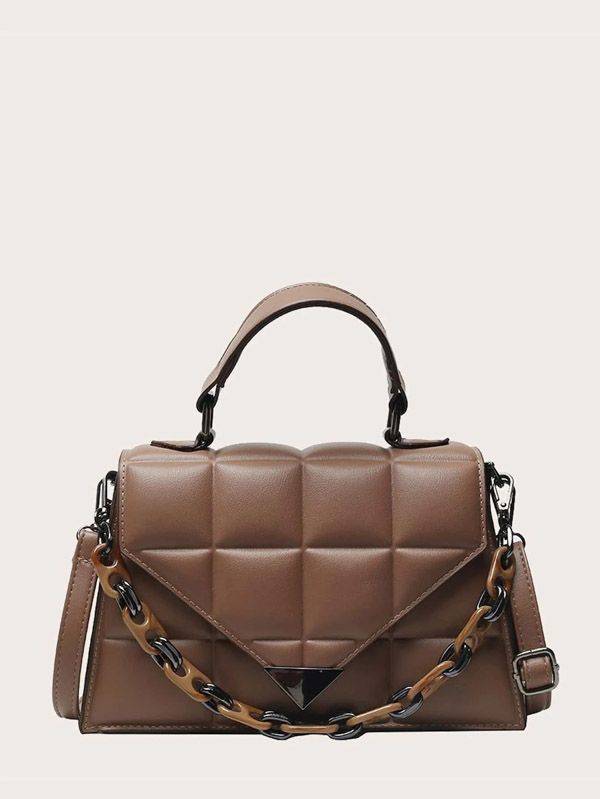 Leather middle bag for women