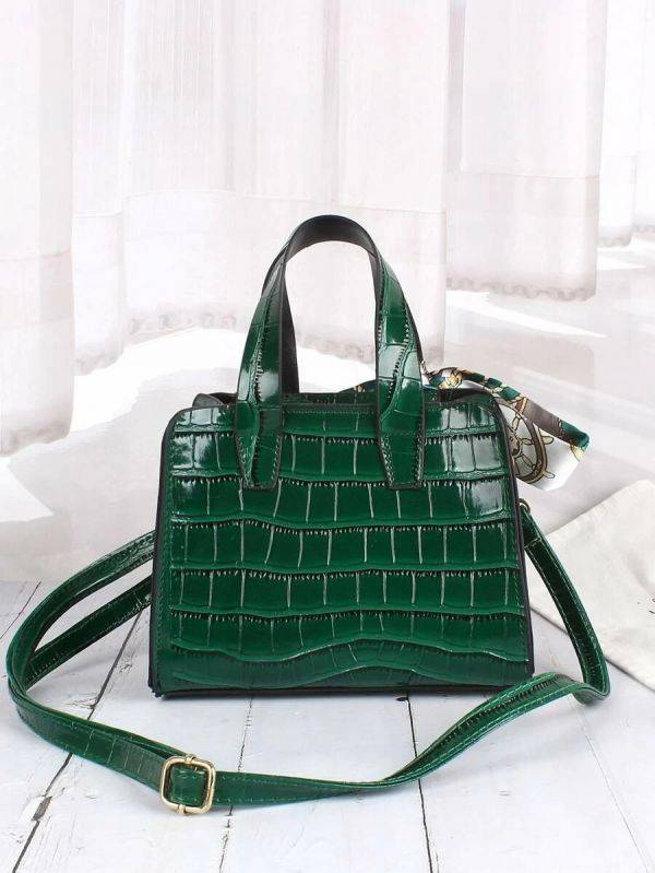 Shoulder bag with scarf