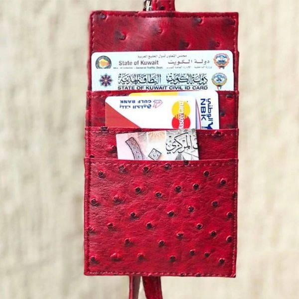 Mobile wallet and crocodile leather cards