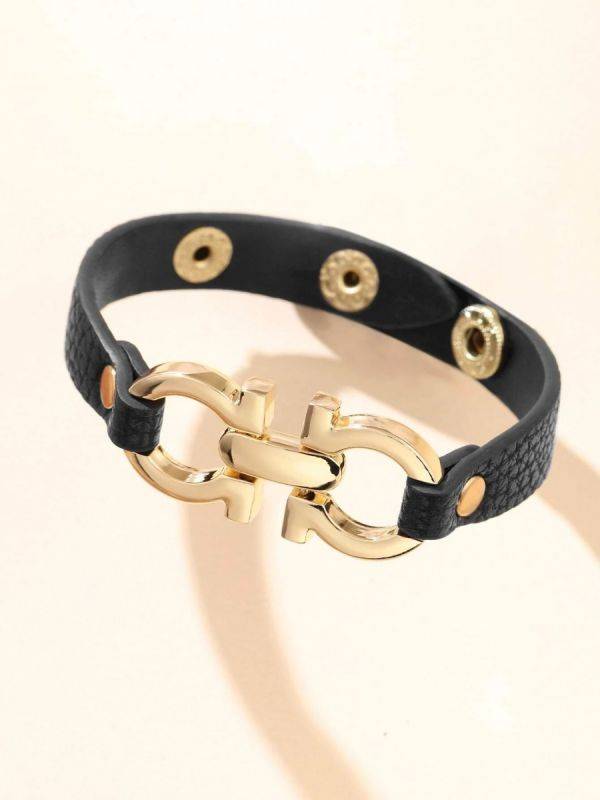Louis Vuitton men's gold and leather bracelet, Men's Fashion, Watches &  Accessories, Jewelry on Carousell