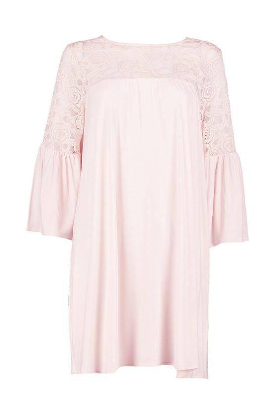 Dress pink medium length with lace