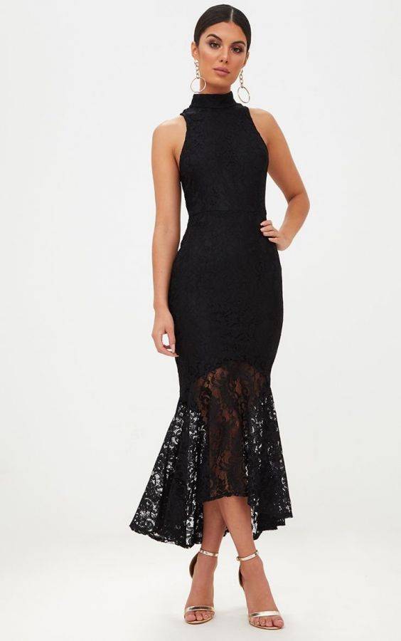Black High Nick Dress from Pretty Little Thing