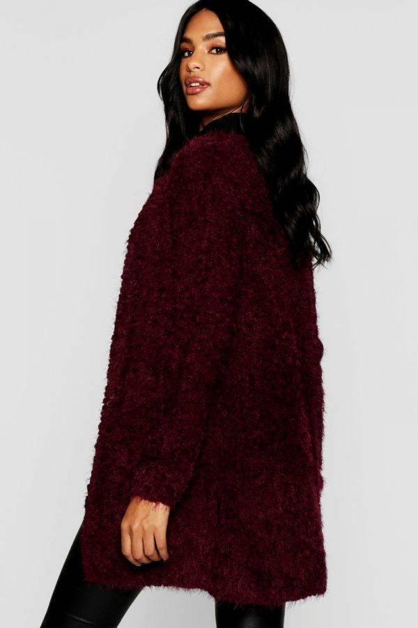 Long cardigan soft knitted