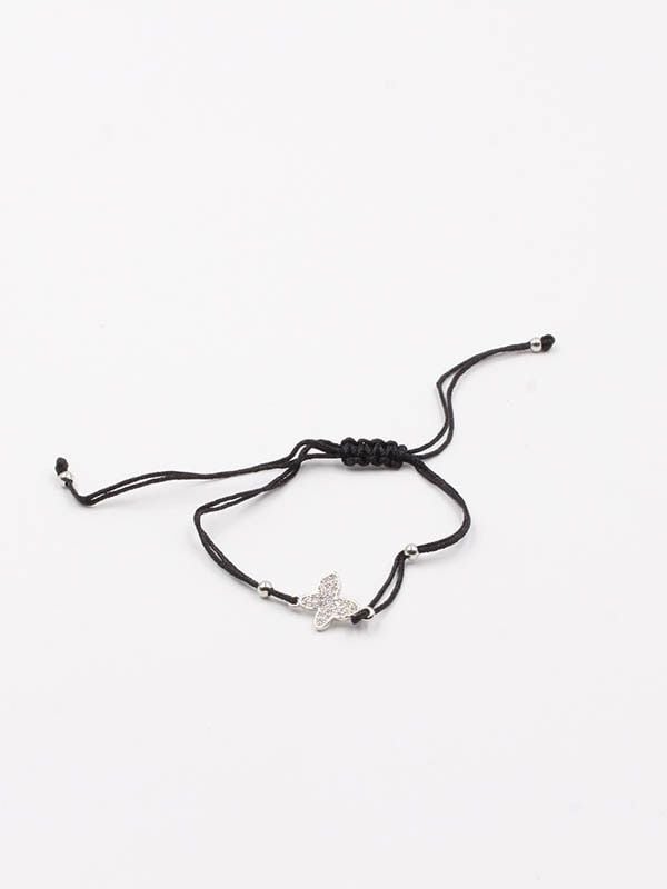 Butterfly bracelets zirconia thread