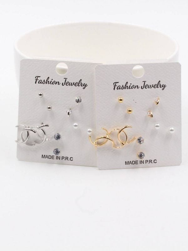 Chanel Silver Earring Set