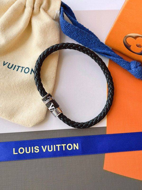 Louis Vuitton History Bracelet in Black for Men