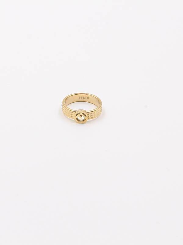 Fendi F is Fendi Soft Gold and Crystal Ring Size 6.5 – Queen Bee of Beverly  Hills