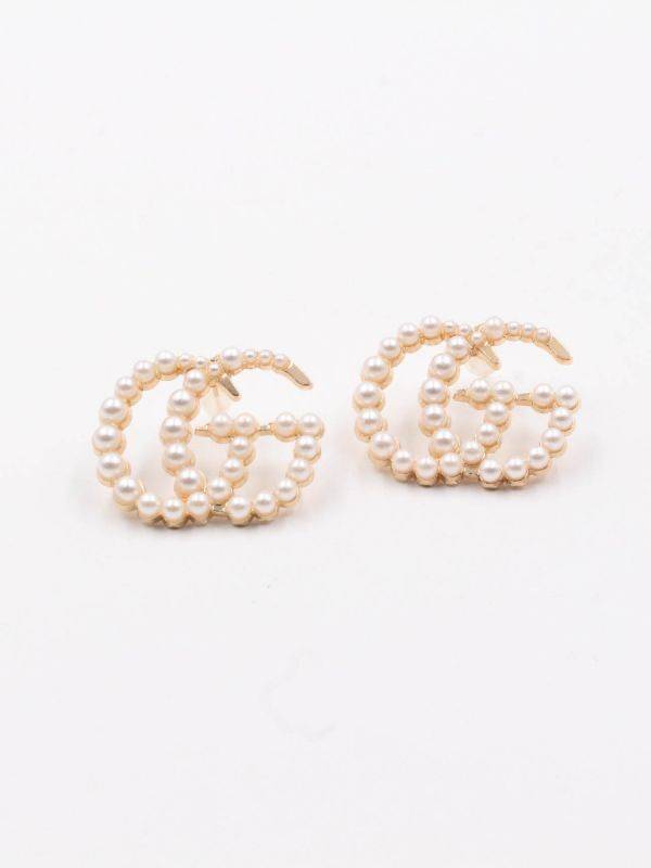 gucci gold pearl earring