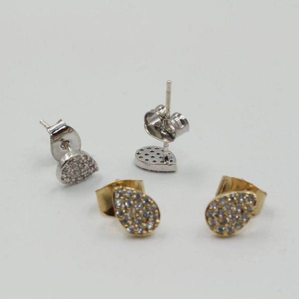 Small zircon earrings