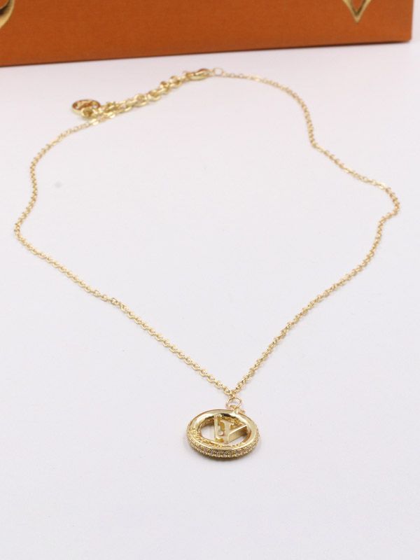 Louis Vuitton necklace with round cubic zirconia