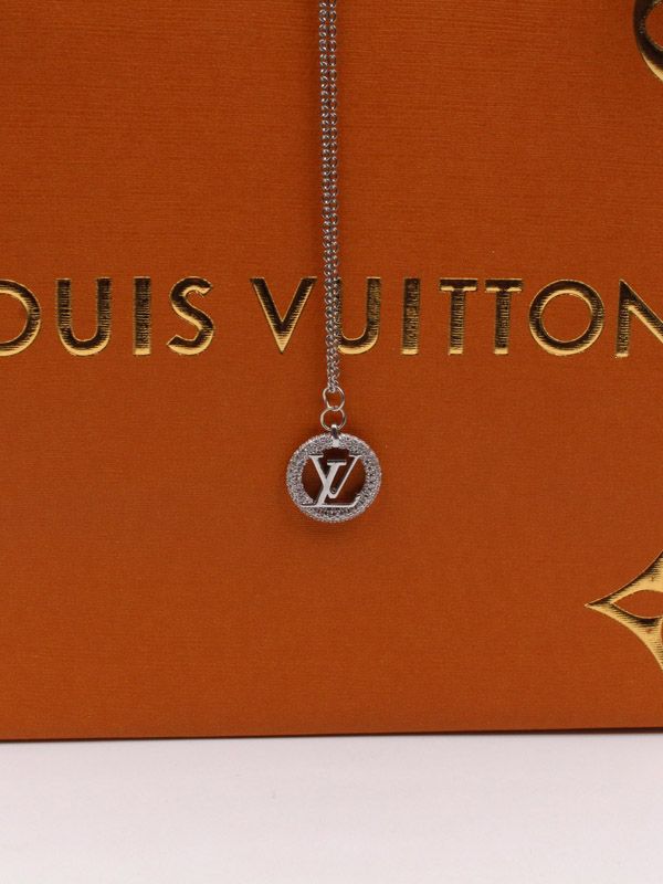 Louis Vuitton necklace with round cubic zirconia