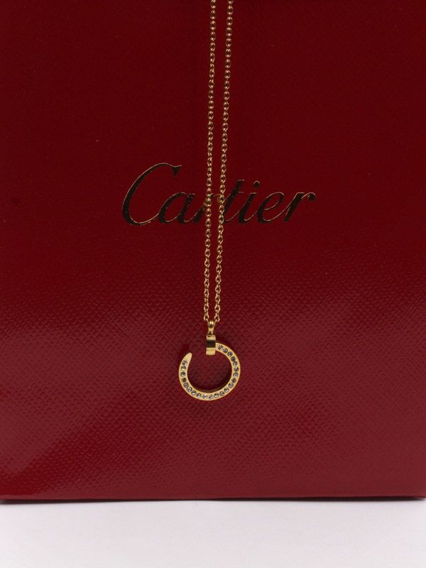 Cartier gold mini stud necklace