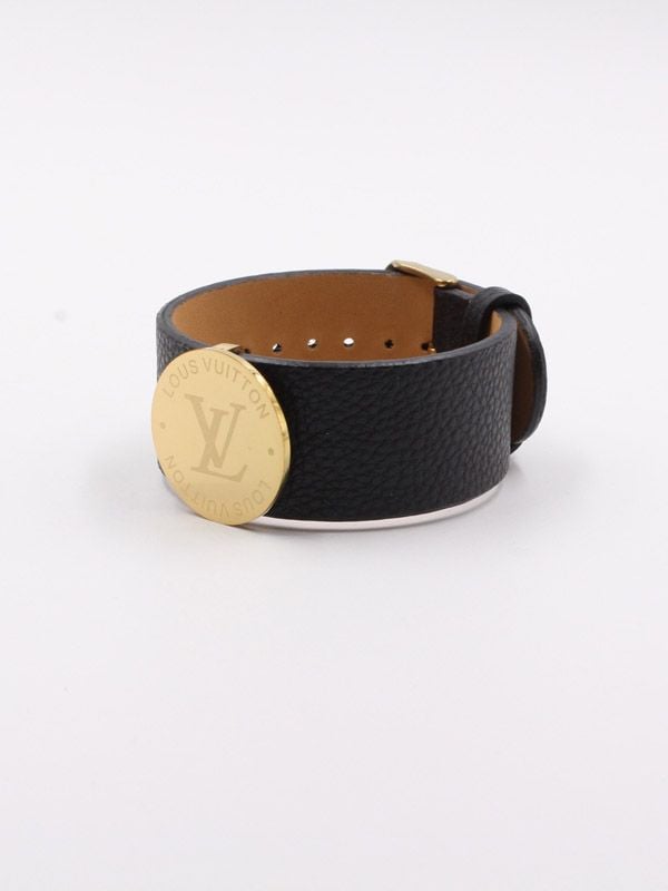 Louis Vuitton leather logo SLIM bracelet