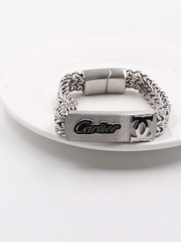 Cartier silver metal bracelets for men
