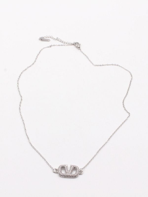 Valentino Zircon Metal Necklace