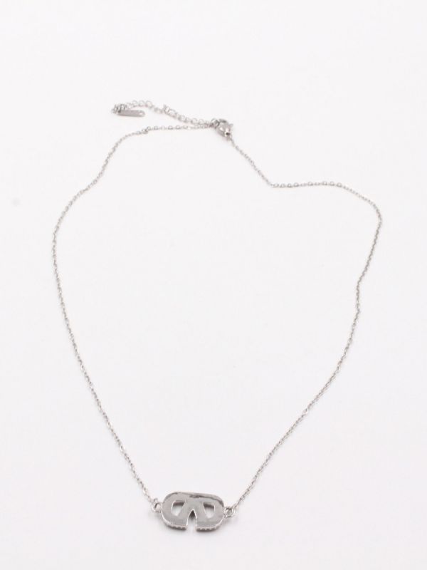 Valentino Zircon Metal Necklace