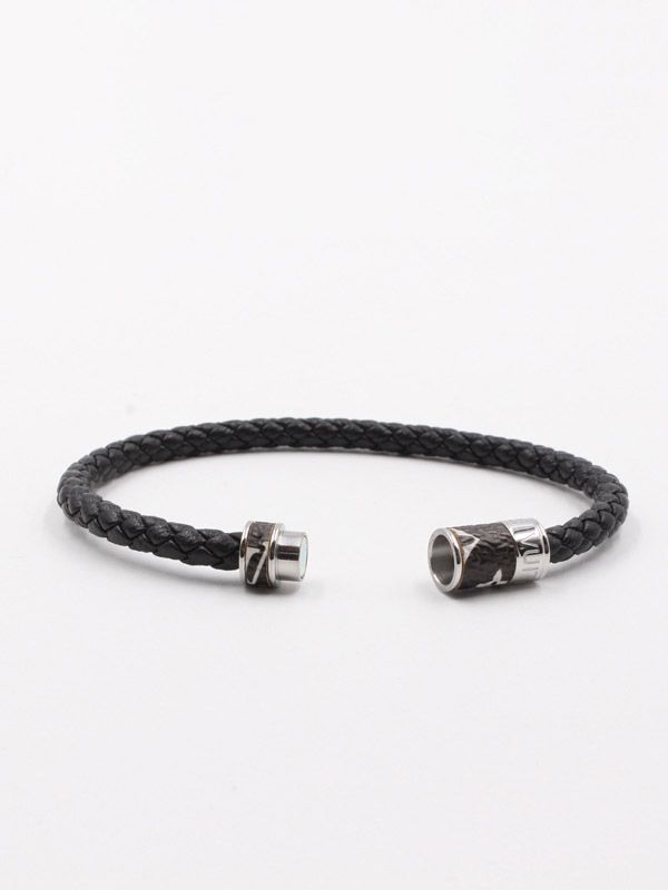 leather lv bracelet men