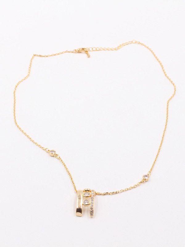 Gold and silver Messika necklace