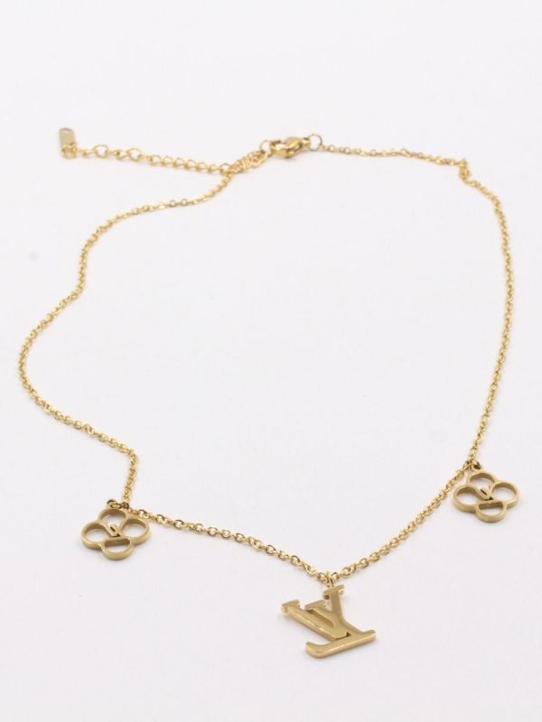 Louis Vuitton Gold Simple Pendant Necklace