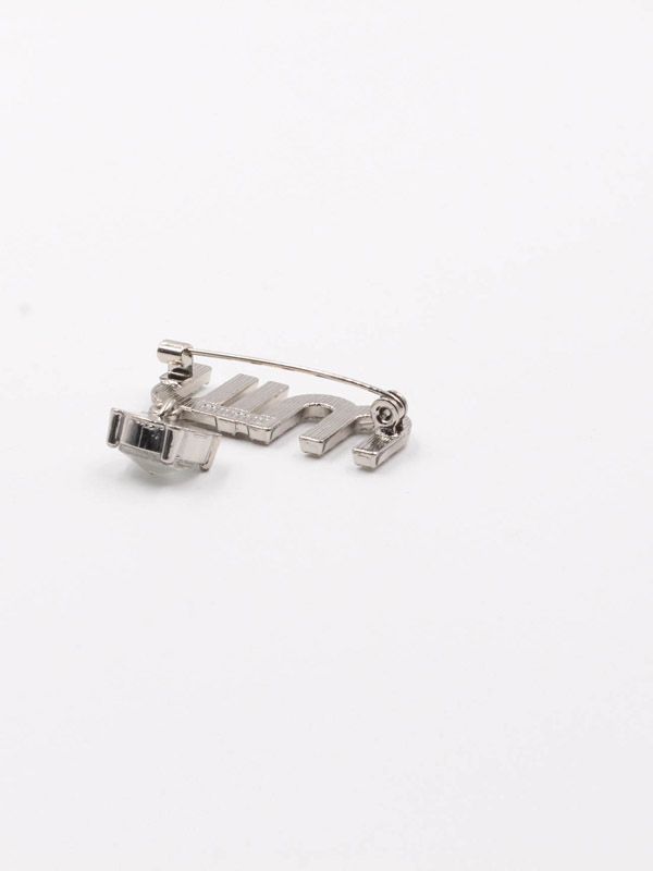 Miu Miu silver crystal brooch