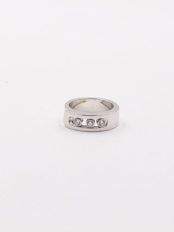 Messika Zircon Three Stones Flat Ring