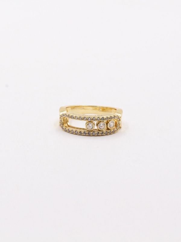 Messika zircon half with logo ring