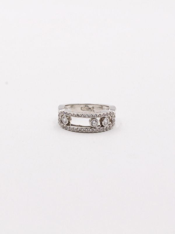 Messika zircon half with logo ring