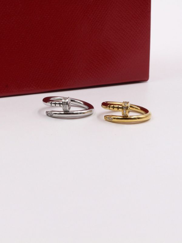 Cartier stud zircon ring
