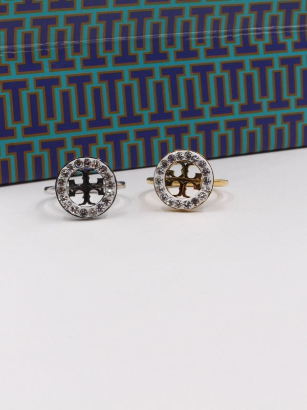 Tory Burch crystal round ring