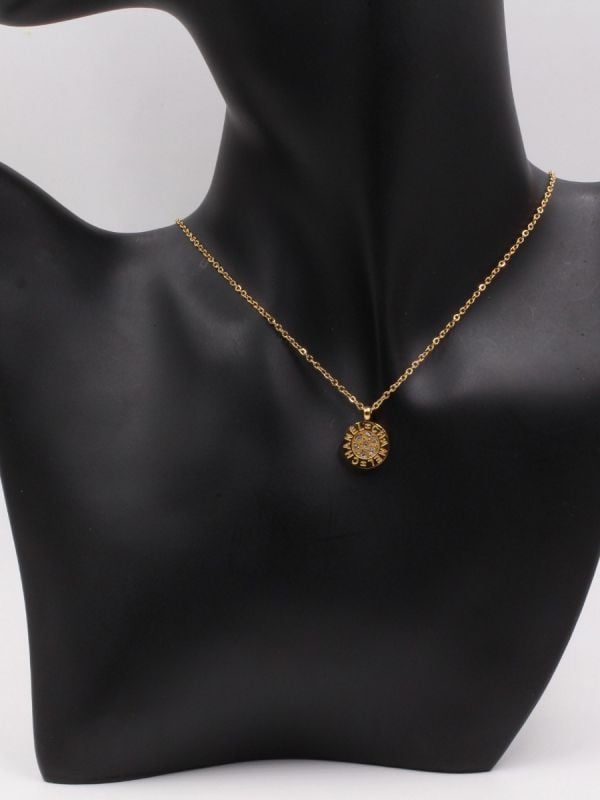 Soft zircon gold Chanel necklace