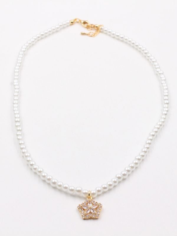 Lulu zircon and rose necklace