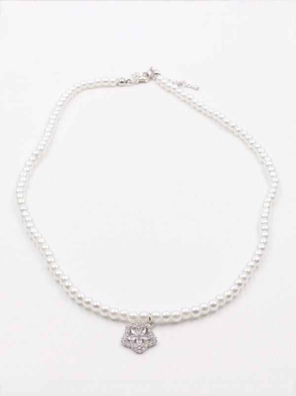 Lulu zircon and rose necklace