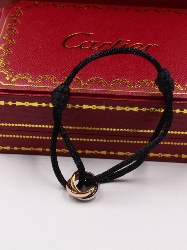 Cartier bracelets, black thread with rings