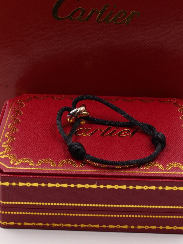 Cartier bracelets, black thread with rings